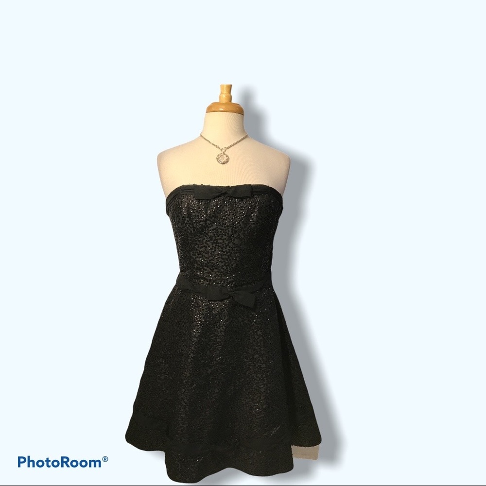 Betsy Johnson Black Sequin Dress size 10